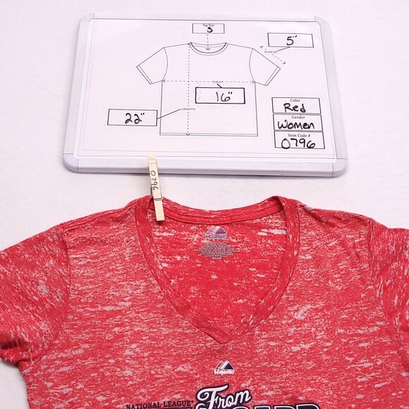 Majestic St. Louis Cardinals Graphic Short Sleeve Shirt Womens Size Small S Red - Picture 9 of 9